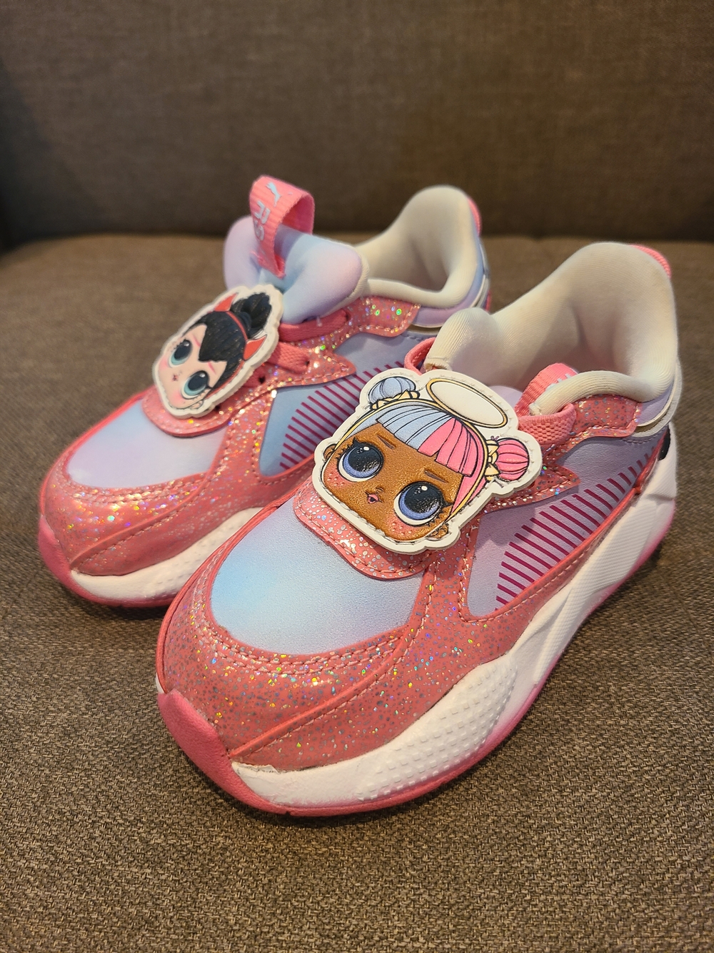PUMA x L.O.L. Surprise! RS-X Kids' Sneakers in "Strawberry Burst-Silver Sky 8C